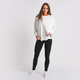 KISSPADEL CROPPED CREW NECK - HVID
